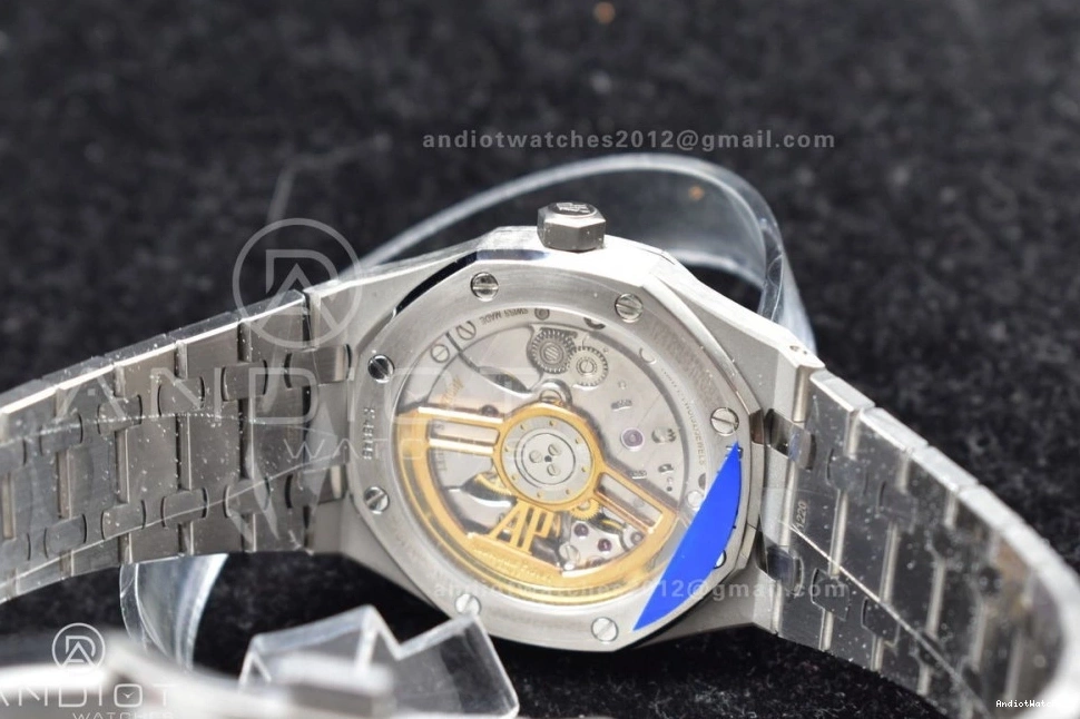 SS Best Oak 445 Edition Bracelet 1:1 A4302 APSF Clone SS Blue Super Lightweight 15500 Dial 41mm Textured Royal on 0116